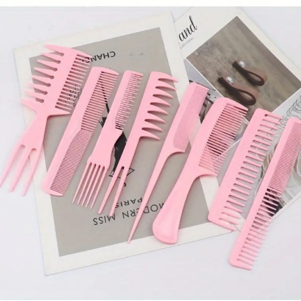 8pcs Hair Styling Comb Professional Hairdressing Comb Set For All Hair Types